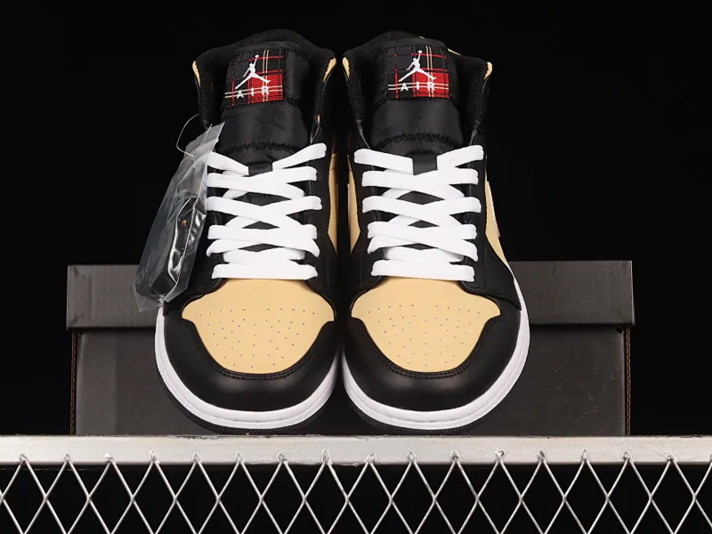 All categories Air Jordan Jordan series basketball shoes Air Jordan 1 Mid Air Jordan 1 Mid "Tartan Swoosh" AJ1 Qiao 1 plaid skirt Zhongbang basketball shoes DZ5329-001